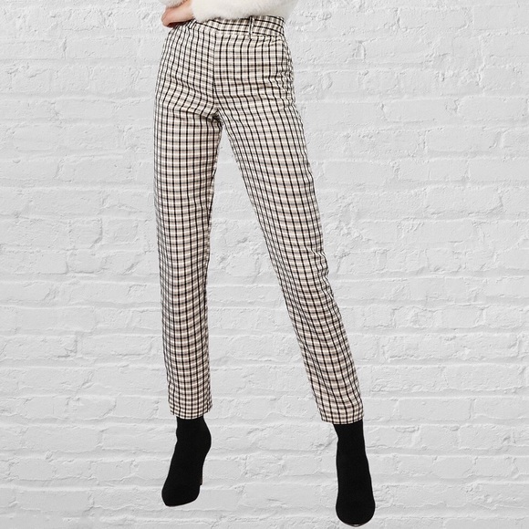 EXPRESS X Negin Mirsalehi mixed plaid trousers - Picture 3 of 12